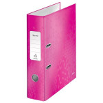 Pákový pořadač Leitz WOW 180° - A4, 8 cm, růžový