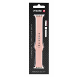 SWISSTEN REMÍNEK PRO APPLE WATCH SILIKONOVÝ 38-40 mm PÍSKOVE RUŽOVÝ