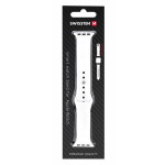 SWISSTEN REMÍNEK PRO APPLE WATCH SILIKONOVÝ 42-44 mm BÍLÝ