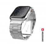SWISSTEN REMÍNEK PRO APPLE WATCH KOVOVÝ 42-44 mm STRÍBRNÝ