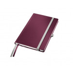 LEITZ Zápisník  STYLE A5, tvrdé desky, čtverečkovaný, granátově červená