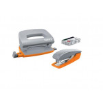 LEITZ Set mini sešívačky a děrovačky  UrbanChic, tmavě šedá