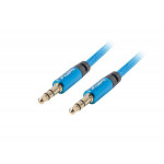 LANBERG Minijack 3.5mm M / M 3 PIN kabel 1m, modrý