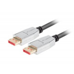 LANBERG připojovací kabel DisplayPort 1.4  M/M, 8K@60Hz, 5K@120Hz, délka 1,8m, černý, se západkou, zlacené konektory