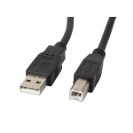 LANBERG USB - A (M) na USB - B (M) 2.0, kabel 0,5m, černý