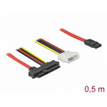 Delock Kabel SAS SFF-8482 + napájení > 1 x SATA 7 pin 0,5 m