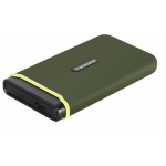 Transcend ESD380C 1TB USB 3.2 Gen 2x2 (USB-C) Externí Anti-Shock SSD disk (3D TLC), 2000MB/R, 2000MB/W, armádní zelená