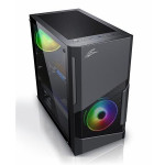 EVOLVEO M5, case mATX, 2x USB2.0 / 1x USB3.0 / 3x120mm LED / černý s průhlednou bočnicí