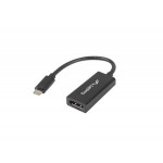LANBERG USB-C(M) 3.1 na Displayport(F) adaptér kabel 15CM černý  