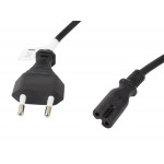 LANBERG CEE 7/16 na IEC 320 C7 EURO (RADIO) POWER CORD 1.8M VDE černý  