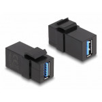 Delock Keystone modul USB 3.0 A samice > USB 3.0 A samice černá (1:1)