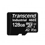 Transcend 128GB microSDXC460I UHS-I U3 V30 A2 3K P/E (3D TLC) průmyslová paměťová karta, 100MB/s R, 85MB/s W, černá