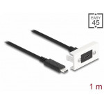 Delock Modul Easy 45 SuperSpeed USB 10 Gbps (USB 3.2 Gen 2) ze zásuvky USB Type-C™ na zástrčku USB Type-C™ s krátkým kab