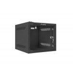 LANBERG RACK CABINET 10” WALL-MOUNT 4U/280X310 (FLAT PACK) WITH GLASS DOOR BLACK  
