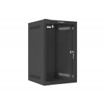 LANBERG RACK CABINET 10” WALL-MOUNT 9U/280X310 (FLAT PACK) WITH GLASS DOOR BLACK  