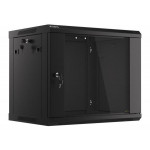 LANBERG RACK CABINET 19” WALL-MOUNT 9U/600X450 (FLAT PACK) V2 BLACK  