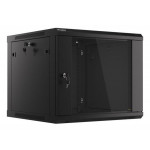 LANBERG RACK CABINET 19” WALL-MOUNT 9U/600X600 (FLAT PACK) V2 BLACK  