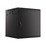 LANBERG RACK CABINET 19” WALL-MOUNT 12U/600X600 FOR SELF-ASSEMBLY WITH METAL DOOR BLACK   (FLAT PACK)