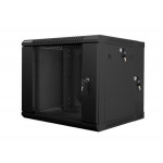 LANBERG RACK CABINET 19” DOUBLE-SECTION WALL-MOUNT 9U/600X600 (FLAT PACK) BLACK  