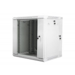 LANBERG RACK CABINET 19” DOUBLE-SECTION WALL-MOUNT 12U/600X600 (FLAT PACK) GREY  