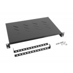 LANBERG 19" FIXED SHELF 1U/483X300MM MAX LOAD CAPACITY UP TO 25KG BLACK  