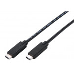 C-TECH Kabel USB 3.2, Type-C (CM/CM), PD 100W, 20Gbps, 2m, černý