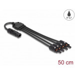 Delock Solární splitter kabel DL4, ze 1 x zásuvkového na 4 x zástrčkový, 50 cm, černý