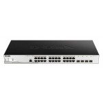 D-Link DGS-1210-28P/ME 24-Port 10/100/1000BASE-T PoE + 4-Port 1 Gbps SFP Metro Ethernet Managed Switch, 193W