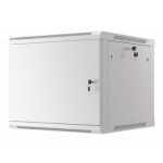 LANBERG Nástěnná jednodílná skříň 19", 9U/600x600 FOR SELF-ASSEMBLY plechové dveře šedá (RAL7035)   (v rozloženém stavu)