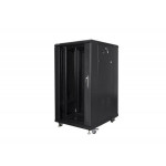 LANBERG Volně stojící skříň 19" 22U/600x800 černá (RAL9004)   (v rozloženém stavu)