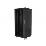 LANBERG Volně stojící skříň 19" 27U/600x600 (v rozloženém stavu) černá (RAL9004)  