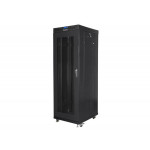 LANBERG Volně stojící skříň 19" 37U/600x800 (v rozloženém stavu) síťované dveře LCD černá (RAL9004)  