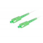 LANBERG optický patch cord SM SC/APC-SC/APC simplex 10m LSZH G657B3 průměr 3mm, barva bílá  