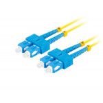 LANBERG optický patch cord SM SC/UPC-SC/UPC duplex 10m LSZH G657A1 průměr 3mm, barva žlutá  