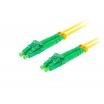 LANBERG optický patch cord SM LC/APC-LC/APC duplex 10m LSZH G657A1 průměr 3mm, barva žlutá  