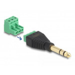 Delock Adaptér Stereo jack samec 6,35 mm > svorkovnice 3 pin 2-části