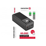 SWISSTEN POWER LINE POWER BANK 40000 mAh 100W POWER DELIVERY ČERNÝ