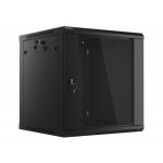 LANBERG Nástěnná jednodílná skříň 19", 12U/600x600 (v rozloženém stavu) černá (RAL9004)   V2