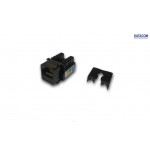 DATACOM Keystone RJ45 UTP CAT5E (DUAL) MINI černý
