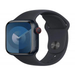 Apple Watch Series 9 Cellular 45mm Temně inkoustový hliník s inkoustovým sportovním řemínkem M/L