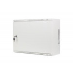LANBERG Nástěnná jednodílná skříň 19", 4U+3U/540x200, (dodávané složené), nízkoprofilová, plné dveře, šedá (RAL7035)