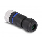 Delock A-kódovaný 8 pinový zásuvky konektor M12 pro šroubové připojení montáž