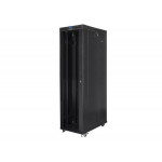 LANBERG Volně stojící skříň 19" 47U/800x1200 (v rozloženém stavu) skleněné dveře LCD černá (RAL9004)  3 z 4