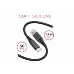 SWISSTEN DATA CABLE USB / USB-C TEXTILE 3,0M BLACK