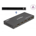 Delock HDMI Switch 4 x vstupní porty HDMI na 1 x výstupní port HDMI, 8K 60 Hz
