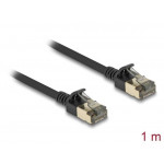 Delock Síťový kabel RJ45 Cat.8.1, F/FTP Slim Pro, 1 m, černý