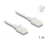 Delock Síťový kabel RJ45 Cat.6A, ze zástrčky na zástrčku, s robustní západkou, pro průmyslové použití, U/UTP Slim, 1 m, 