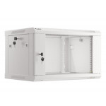 LANBERG Nástěnná jednodílná skříň 19", 6U/600x450 (v rozloženém stavu) V2 šedá (RAL7035)  