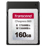 Transcend 160GB CFexpress 860 NVMe PCIe Gen3 x2 (Type B) paměťová karta, 1750MB/s R, 1500MB/s W