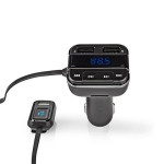 Nedis CATR123BK - FM transmitter do auta| Pevný | Hands free volání | 0.8 " | LED obrazovka | Bluetooth® | 